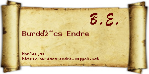 Burdács Endre névjegykártya